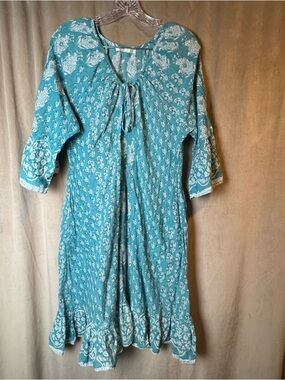 Dolma Anthro made in India 100% cotton Soft Flowy Ruffle  Flutter Flare Sleeve
